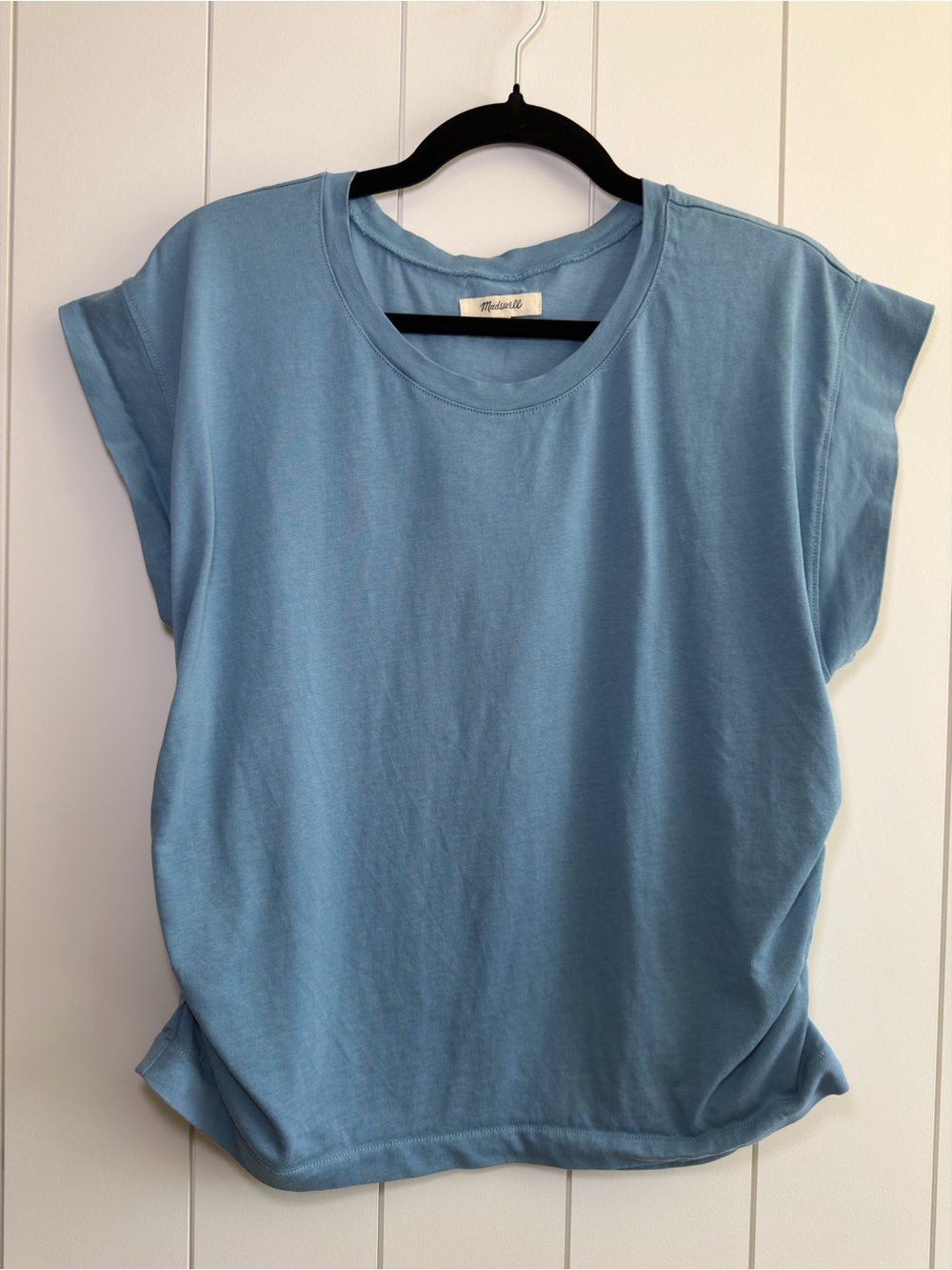 Madewell Dusty Blue Cap-Sleeve Tee